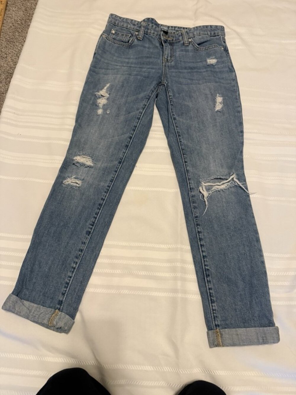 Gap Womens Jeans Sexy Boyfriend Fit Coupe Size 0 Blue Denim RN54023 CA17897